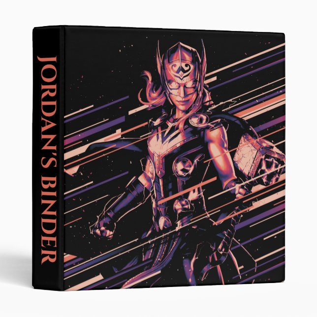 Mighty Thor Stylized Striped Character Graphic Binder (Front/Spine)