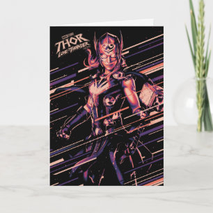 Mighty Thor Stylized Striped Character Graphic Card