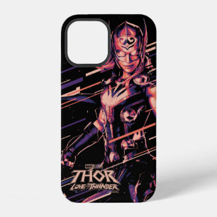Mighty Thor Stylized Striped Character Graphic iPhone 12 Case