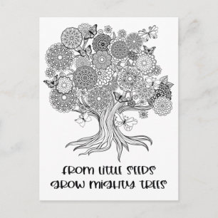Mighty Trees Positivity Mindfulness Colour Your Ow Postcard