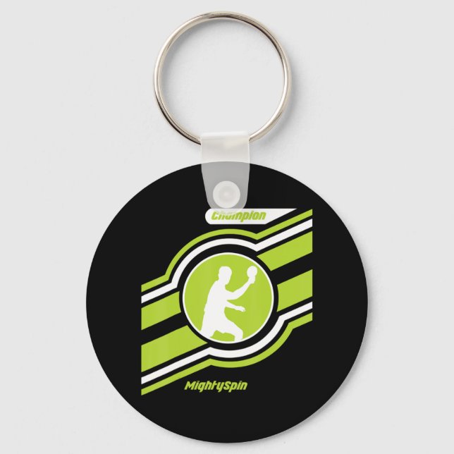 MightySpin  Ping Pong Table Tennis Tee s Comfortab Keychain (Front)