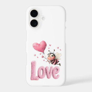 Mignon Abeille Douce Rose Amour Ballon à Coeur