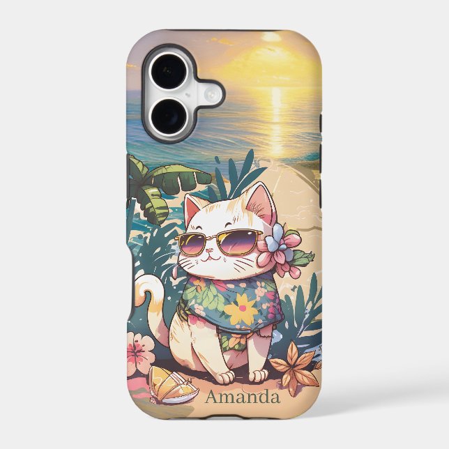 mignon ajouter nom plage chat (Verso)