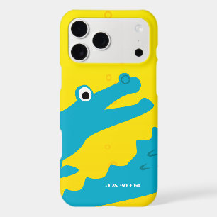 Mignon Alligator Aqua et Jaune Coloré