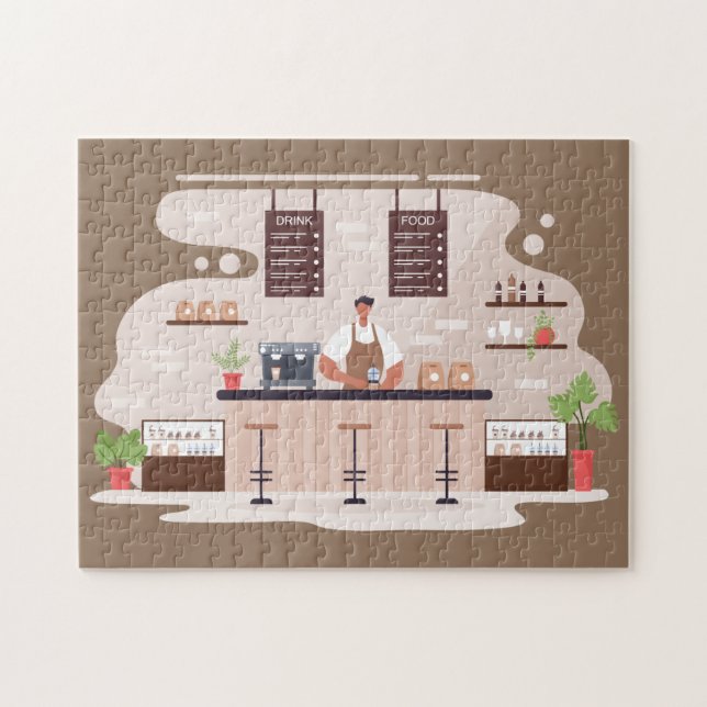 mignon amateur de café puzzle  (Horizontal)