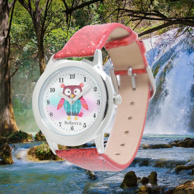mignon amateur de hibou ajouter le nom Montre (Créateur téléchargé)