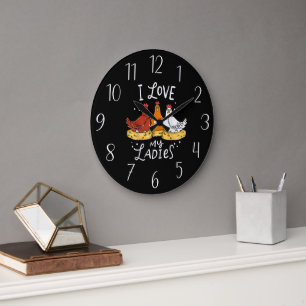 mignon amateur de poulet art du mot Grande horloge