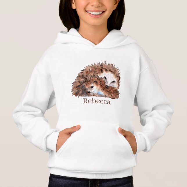 mignon amateurs de hérisson ajouter nom Sweat - sh (Devant)