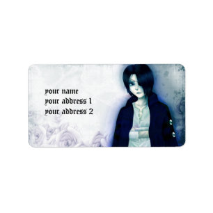 mignon anima emo garçon étiquettes de adresse pour