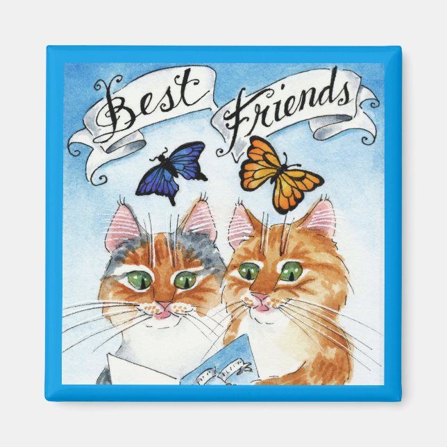 mignon chat meilleurs amis aimant (Devant)