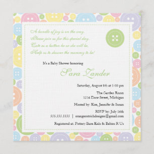 Mignon comme invitation neutre de baby shower de