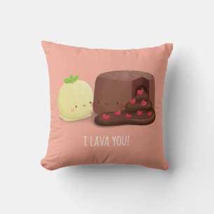 Mignon Coussin Couple de Jeux de Mots sur la Nourr