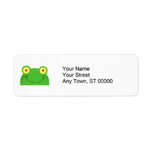mignon dessin animé grenouille visage froggy