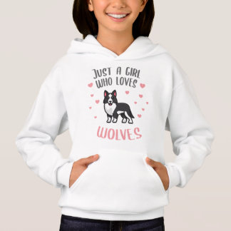 Mignon Drôle Juste une fille qui aime Wolves Sweat