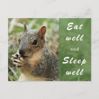 mignon écureuil bien manger et dormir bien carte p