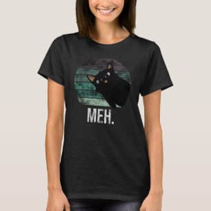 Mignon et drôle chat noir meh T-shirt