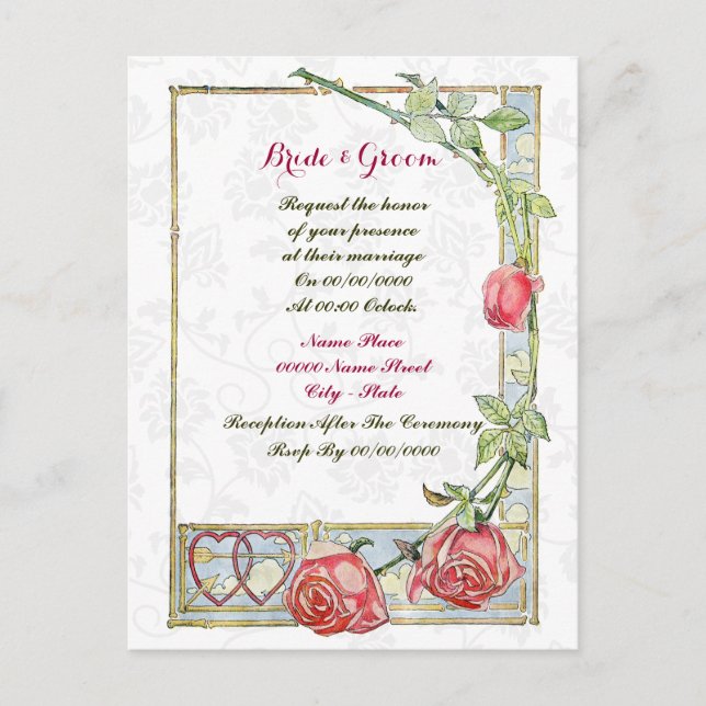mignon faire-part de mariage budgétaire, (Devant)