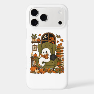 Mignon Fantôme Lisant un Livre Chat Noir Automne C