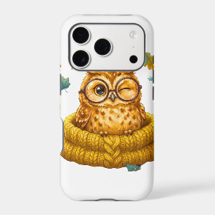 Mignon Hibou Automne Doux Sweater Jaune Feuilles D