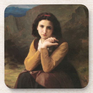Mignon Innocence of Adolescent Girl, Bouguereau  Coaster