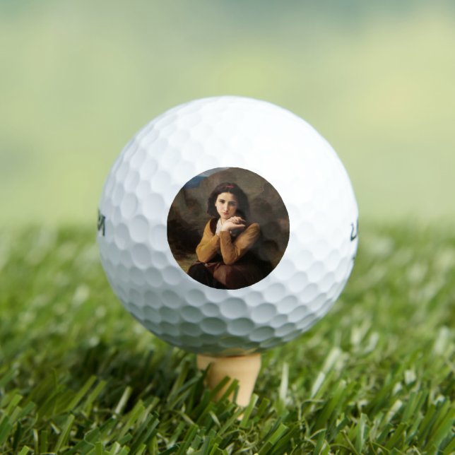 Mignon Innocence of Adolescent Girl, Bouguereau  Golf Balls (Insitu Tee)