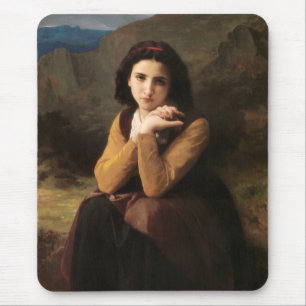 Mignon Innocence of Adolescent Girl, Bouguereau Mouse Pad