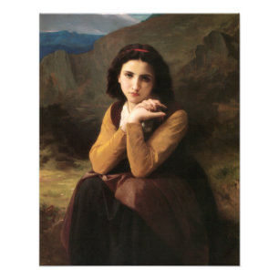 Mignon Innocence of Adolescent Girl, Bouguereau Photo Print