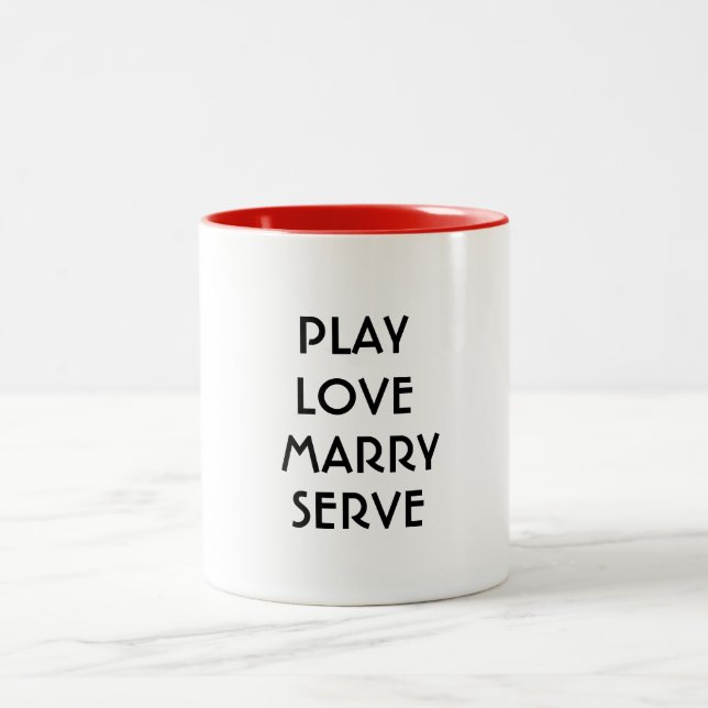 mignon jouer amour se marier servir drôle tasse de (Centre)