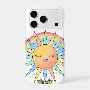 Mignon Kawaii Bonheur Soleil Arc-en-ciel Pastel Ét