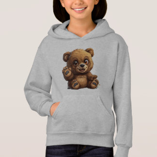 Mignon Kawaii Ourson Vague Enfant à Capuche