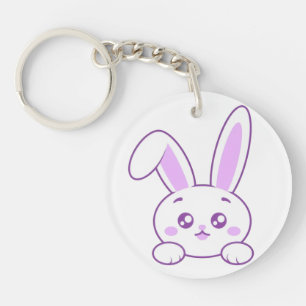 Mignon Kawaii Pastel Violet Lapin Acrylique qui re