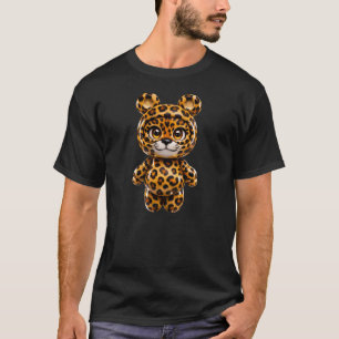 Mignon Léopard Kawaii Animal Safari T-Shirt Enfant
