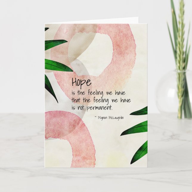Mignon McLaughlin Hope Quote Blank Card (Front)