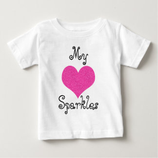 mignon mon coeur pétille bébé tshirt