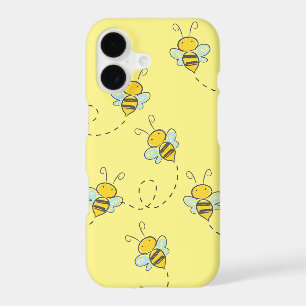 Mignon motif abeille occupée jaune