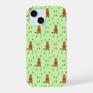 Mignon motif de marmotte et de tulipes