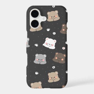 Mignon motif sans couture d'ours endormis dans des