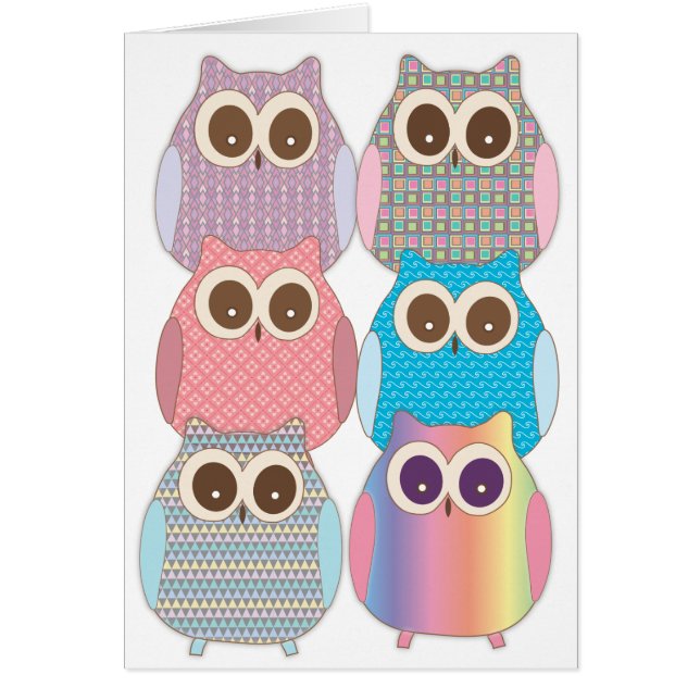 Mignon peu de couleurs assorties de hiboux de huée (Devant)
