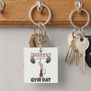 Mignon rat de gym suricate drôle cartoon haltéroph