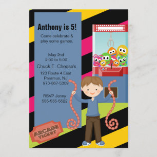 Mignon, rayé, invitation de Boyl d'anniversaire