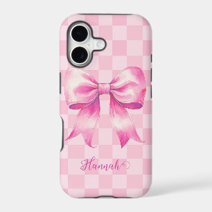 Mignon Ruban Rose et Motif Fillette Mignonne à Car