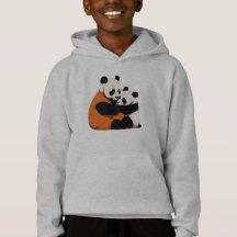 Mignon sweat-shirt à capuche Panda Amour Câlin Enf