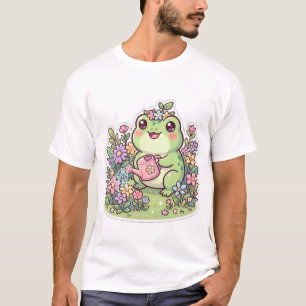 Mignon T-Shirt Grenouille Kawaii Jardinage Fleurs