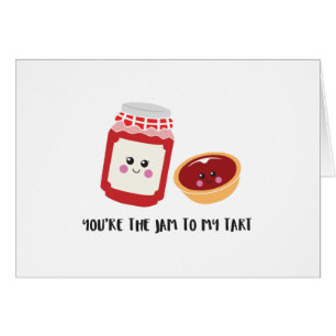 Mignon "vous êtes la confiture à ma" carte de