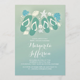 mignonette tongs plage nuptiale invitations