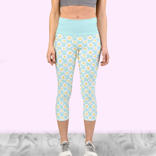 Mignonettes rétro sur leggings d'entraînement Turq (Créateur téléchargé)