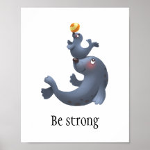 Mignonne affiche murale "Be strong" pour bébé/enfa