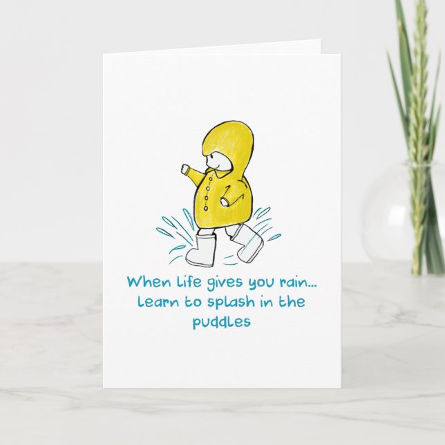 Mignonne ami, carte de voeux encouragement doodle (Devant)