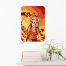 Mignonne Anime Girl Retro Halftone