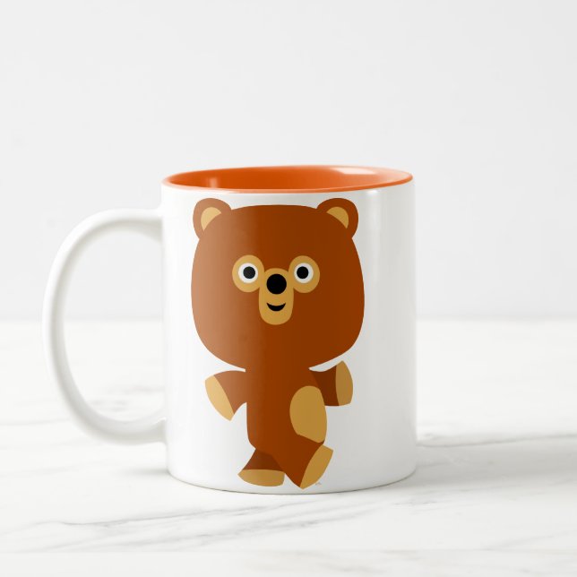 Mignonne Assertive Cartographie Ours Mug (Gauche)